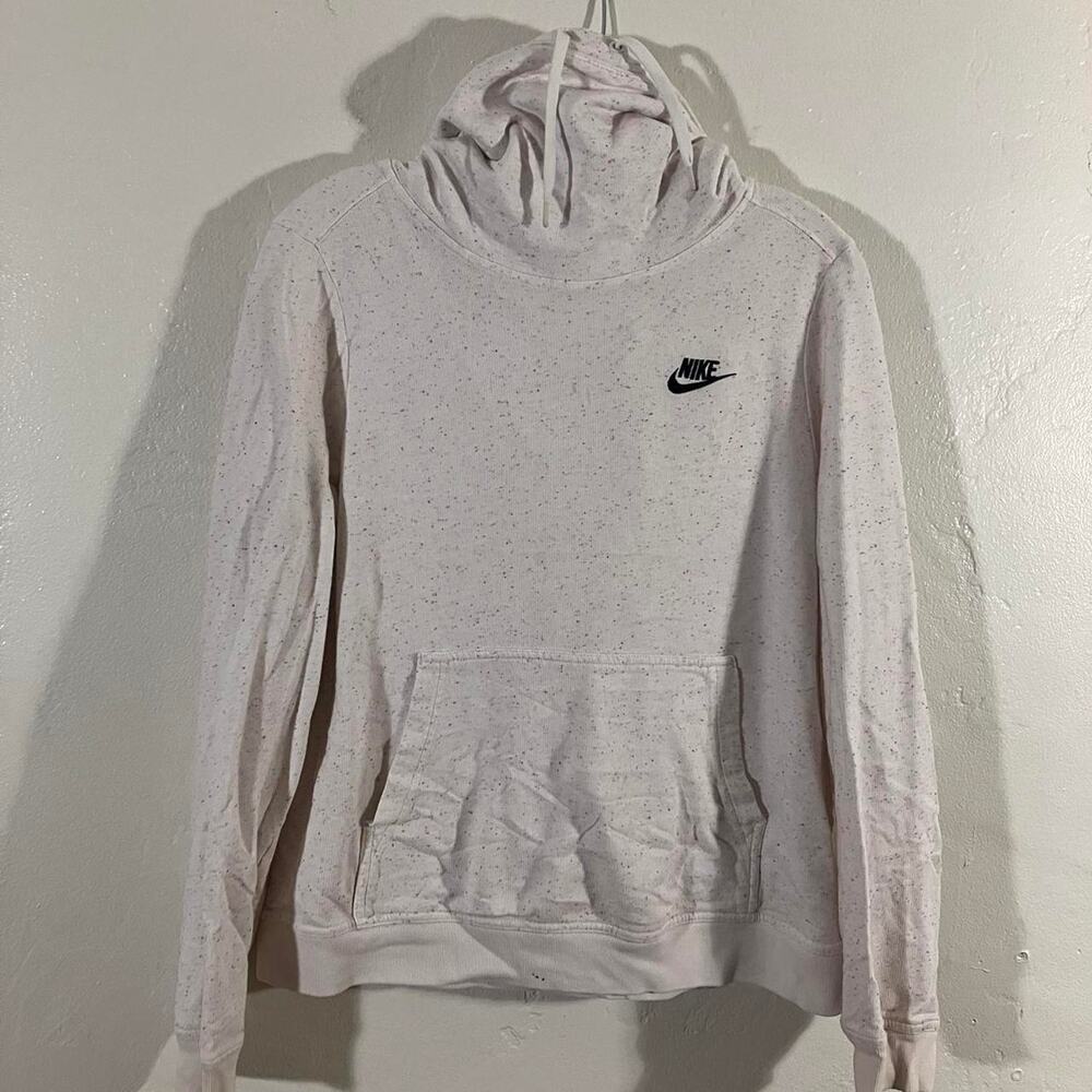 Nike White Hoodie with Black Logo